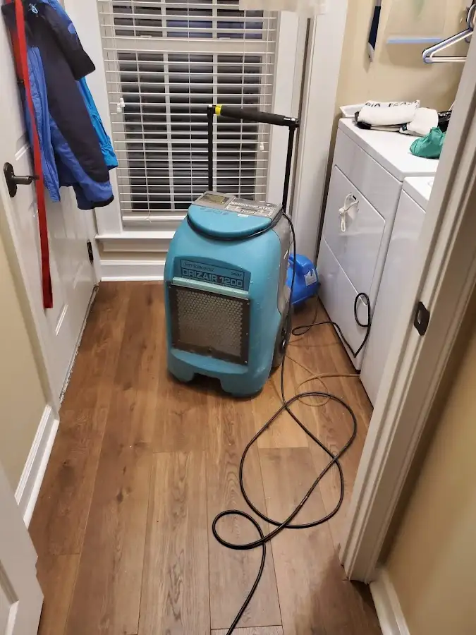 Commercial dehumidifier deployed for Flood Damage Cleanup in Emporia